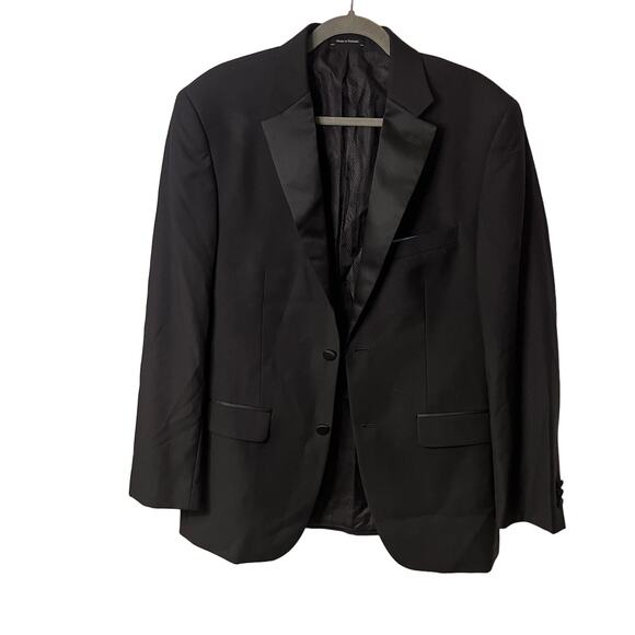 Pronto Uomo Black Wool Blend Tuxedo Blazer Sz 39R - Picture 1 of 12